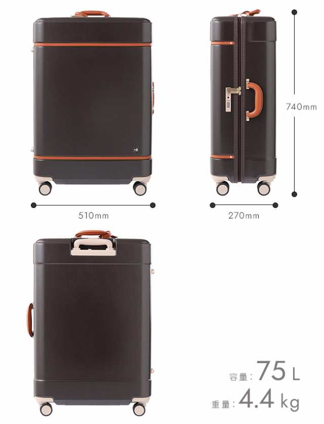商品レビューで+5%｜5年保証｜ハント スーツケース Mサイズ Lサイズ