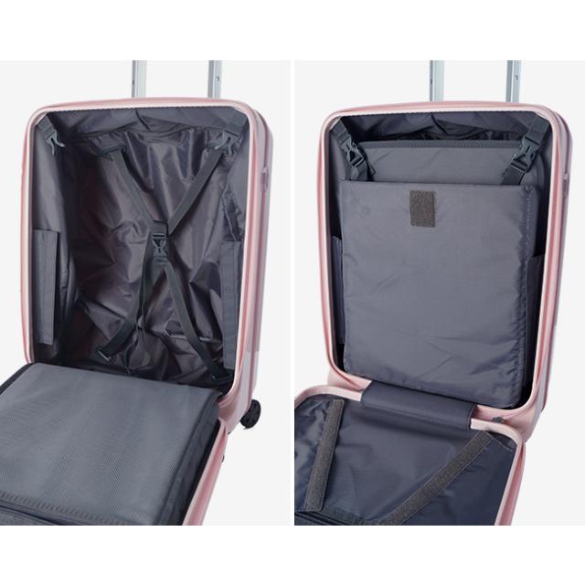商品レビューで+5%｜アジアラゲージ スーツケース 機内持ち込み Sサイズ SS 37L フロントオープン ブランド ピンク アルミナ 軽量 A.L.I ALUMINUM ALM-036G-18 キャリーケース_7