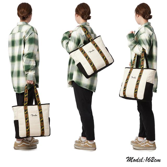 商品レビューで+5%｜フェンダー トートバッグ メンズ レディース ブランド モノグラムストラップ キャンバス 肩掛け 大きめ 大容量 軽量 帆布 ファスナー付き A4 Fender 950-6003 商品レビューで+5%｜フェンダー トートバッグ メンズ レディース