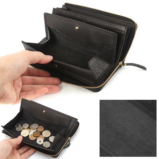 ○プレリー PRARE イタリア産ベビーカーフ 仔牛革 長財布 NPT5019