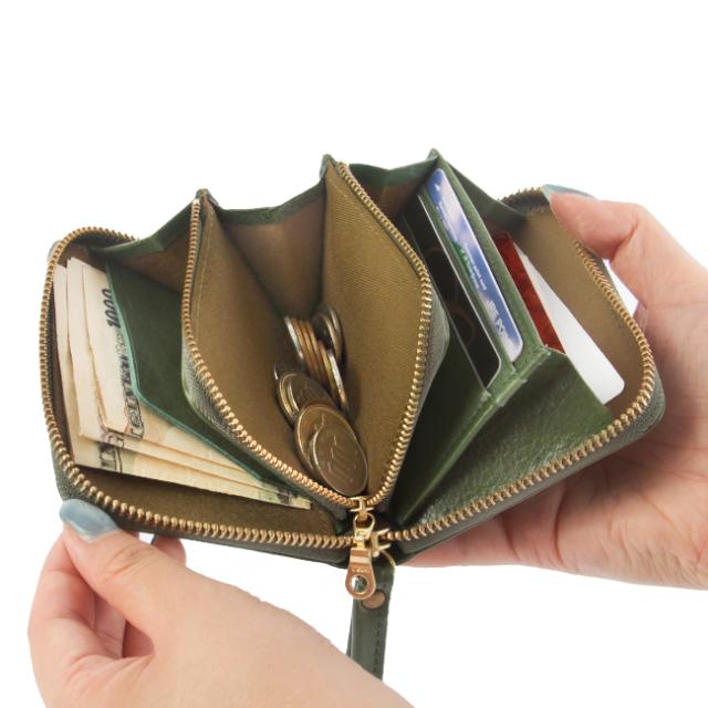 商品レビューで+5%｜クレドラン 財布 二つ折り財布 レディース ブランド ラウンドファスナー レザー 本革 日本製 CLEDRAN CL3269