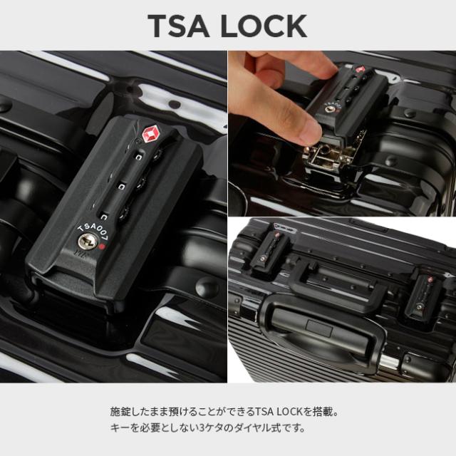 商品レビューで+5%｜スーツケース 機内持ち込み 40L Sサイズ SS アルミフレーム シルバー ビジネスキャリー 4輪 横型 軽量 最大 DBCラゲージ HIRODBC dya8305-17
