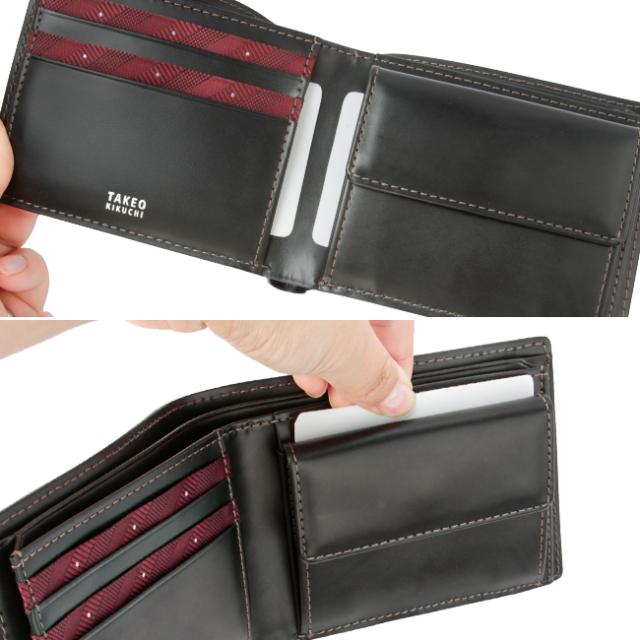 商品レビューで+5%｜限定品｜タケオキクチ 二つ折り財布 メンズ ブランド レザー 本革 軽量 小銭入れあり マックス TAKEO KIKUCHI 728615 728693_10