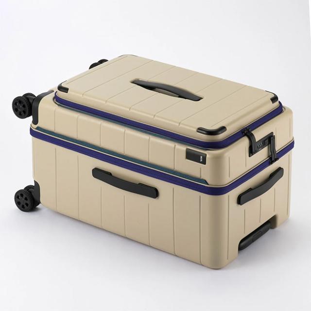 商品レビューで+5%｜10年保証｜エース スーツケース Mサイズ 64L 軽量 防災 中型 小さめ フロントオープン ブックオープン フェーズフリー テオフィールド ace.TOKYO Teofield 05162_12