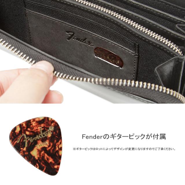 商品レビューで+5%｜フェンダー 長財布 メンズ レディース ブランド 大容量 本革 国産レザー ロングウォレット L字ファスナー ギターピック付属 Fender 950-704_9
