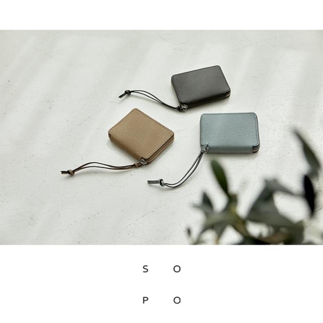 商品レビューで+5%｜SOPO ソポ 財布 二つ折り財布 ミニ財布 ミニウォレット メンズ レディース ブランド コンパクト レザー 本革 ボックス型小銭入れ box型小銭入れ 小さい 小さめ 日本製 SO36_1