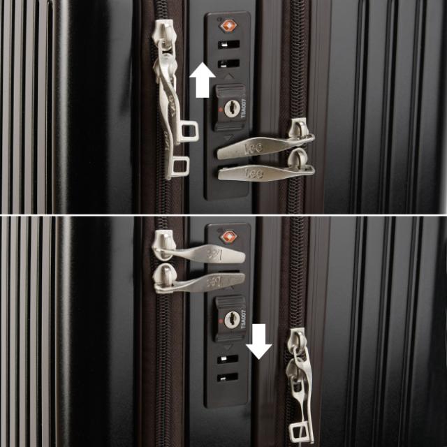 商品レビューで+5%｜Lee リー スーツケース Mサイズ 53L フロントオープン 前開き 軽量 320-9021 キャリーケース キャリーバッグ_6