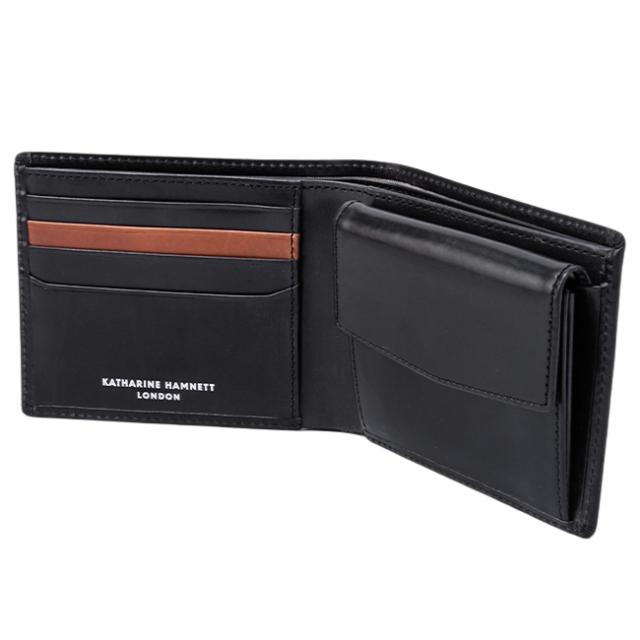 商品レビューで+5%｜キャサリンハムネット 財布 二つ折り財布 メンズ