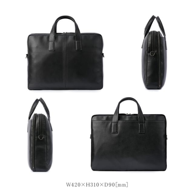 商品レビューで+5%｜ランバンコレクション ビジネスバッグ ブリーフケース メンズ ブランド レザー 本革 撥水 防水 日本製 A4 B4 2WAY LANVIN COLLECTION 286503_3