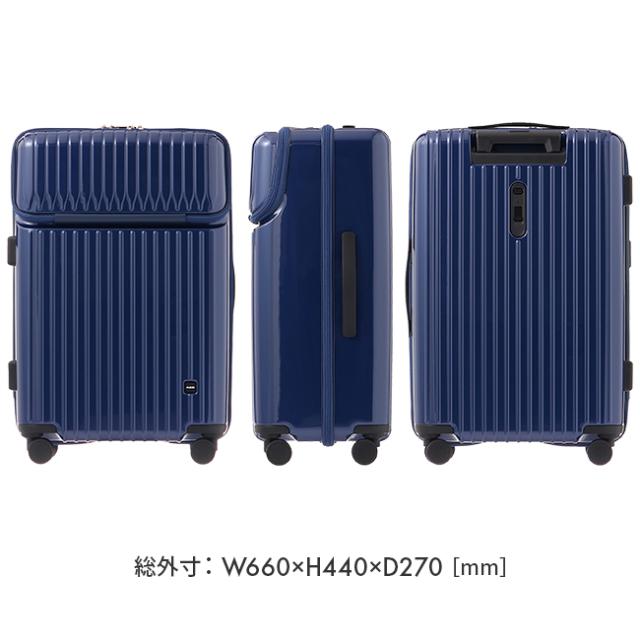 商品レビューで+5%｜エース タッシェ スーツケース Mサイズ 59L トップ