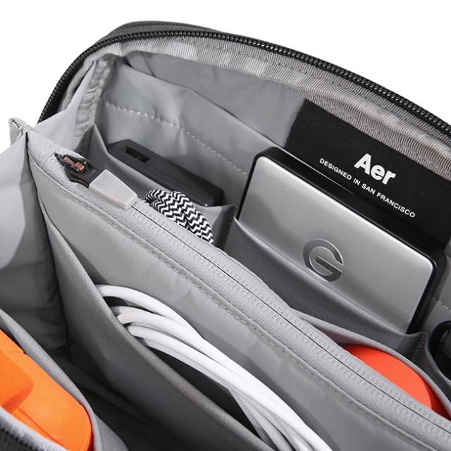 商品レビューで+5%｜エアー マルチポーチ Aer Cable Kit 3 ガジェットポーチ トラベルポーチ メンズ ブランド 軽量 防水 小さめ ミニ コンパクト 2.6L テックコレクション 31018