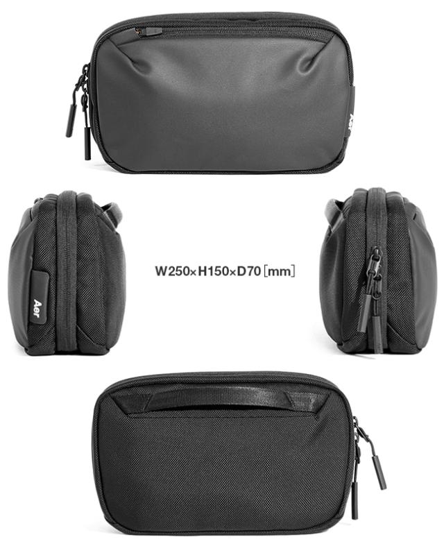 商品レビューで+5%｜エアー マルチポーチ Aer Cable Kit 3 ガジェットポーチ トラベルポーチ メンズ ブランド 軽量 防水 小さめ ミニ コンパクト 2.6L テックコレクション 31018