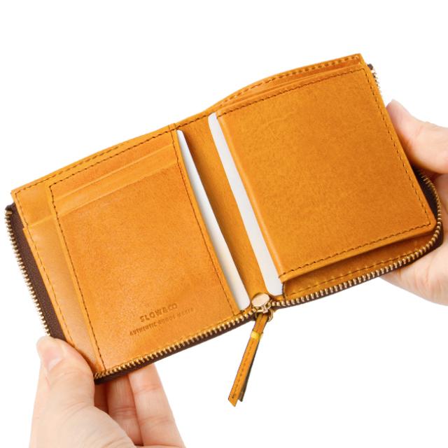 商品レビューで+5%｜SLOW スロウ 財布 ミニ財布 ミニウォレット L字ファスナー ボックス型 box型小銭入れ ハービー 本革 日本製 SLOW Herbie SO882P_7
