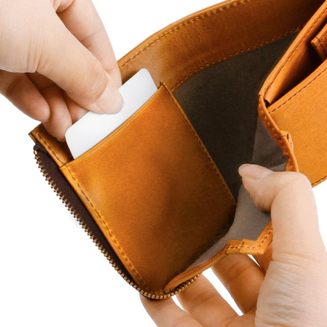 商品レビューで+5%｜SLOW スロウ 財布 ミニ財布 ミニウォレット L字ファスナー ボックス型 box型小銭入れ ハービー 本革 日本製 SLOW Herbie SO882P_8