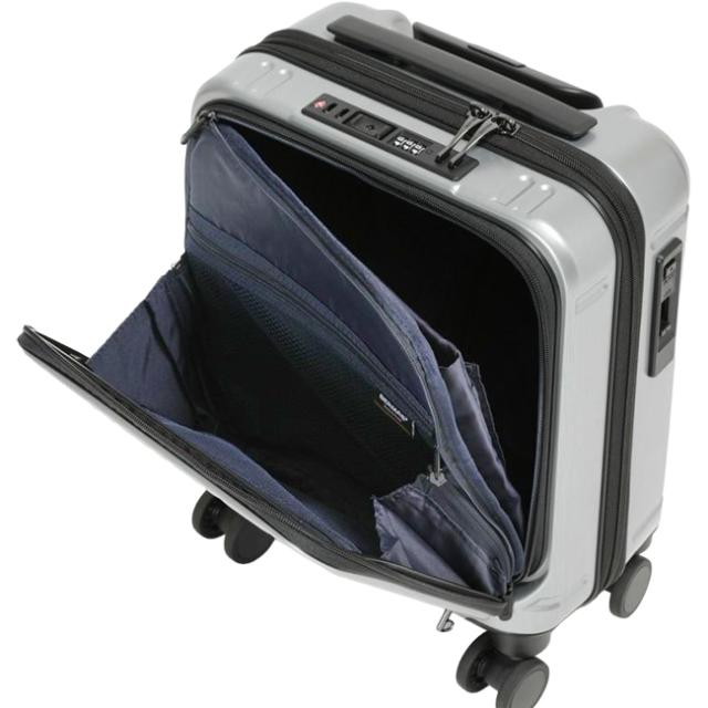 商品レビューで+5%｜【正規品1年保証】バーマス インターシティ スーツケース 機内持ち込み BERMAS 60524 Sサイズ SS 22L フロントオープン コインロッカー ストッパー付き 軽量 静音 キャリーケース キャリーバッグ 新作_6