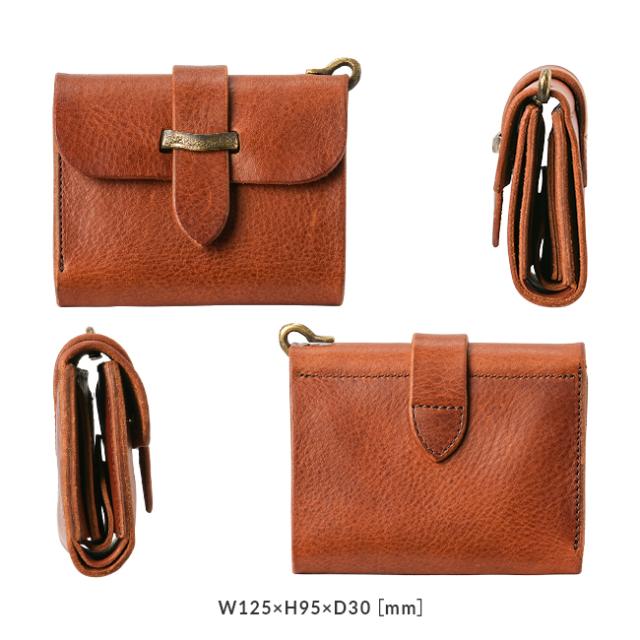 商品レビューで+5%｜ハル 二つ折り財布 ミドル財布 ミドルウォレット