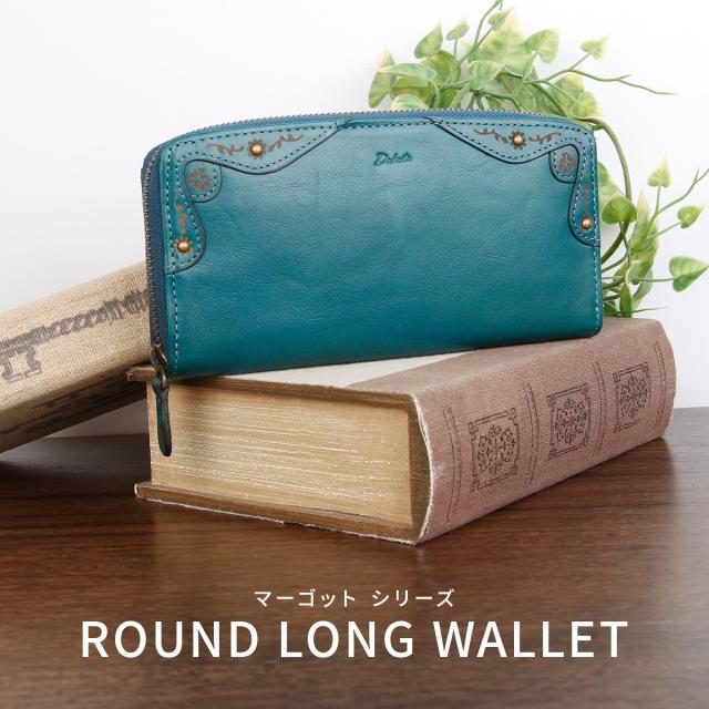 商品レビューで+5%｜ダコタ マーゴット ラウンドファスナー 長財布