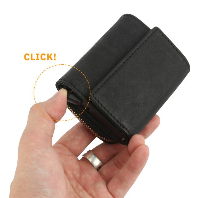 商品レビューで+5%｜カクタ 財布 本革 三つ折り財布 ミニ財布 小さい