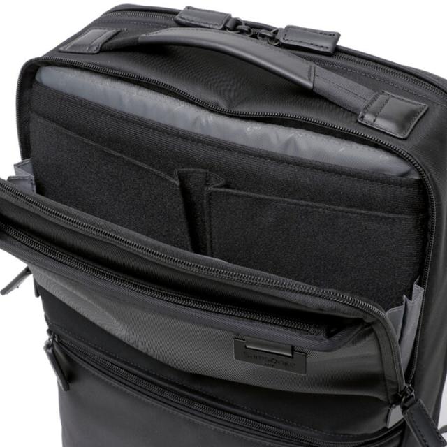商品レビューで+5%｜サムソナイト ビジネスリュック メンズ ブランド 50代 40代 撥水 黒 通勤 A4 スクエア ボックス型 デボネア5 Samsonite Debonair 5 HS3-09005_4