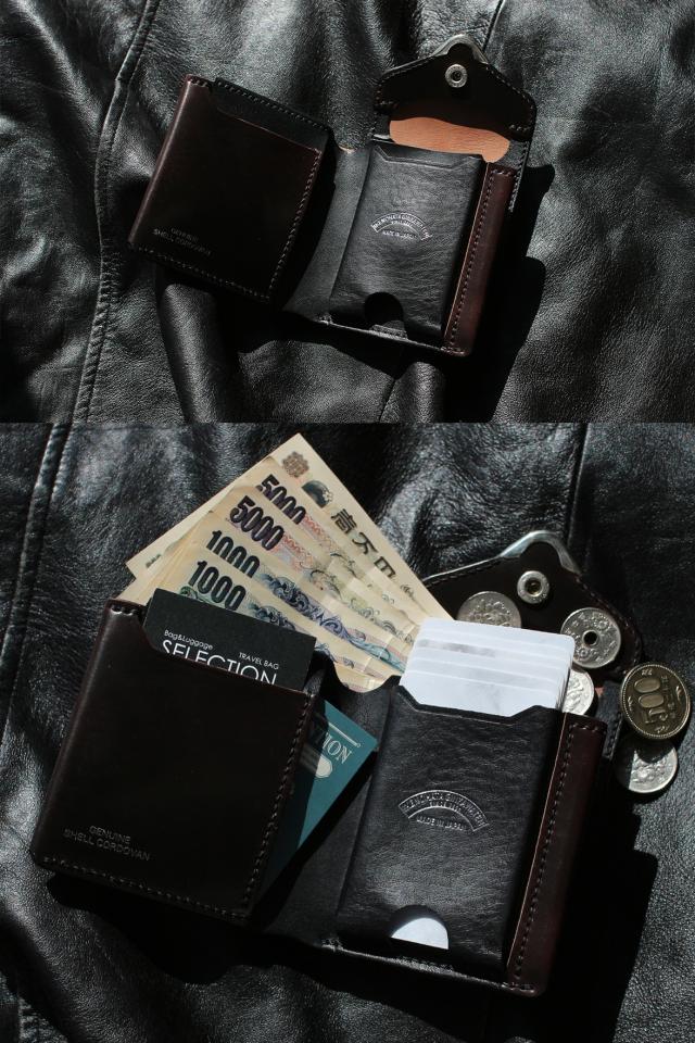 商品レビューで+5%｜クランプ 財布 二つ折り財布 本革 コードバン メンズ Cramp IK-928SP_9