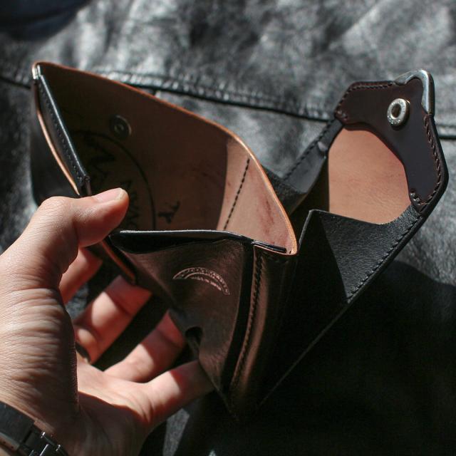 商品レビューで+5%｜クランプ 財布 二つ折り財布 本革 コードバン メンズ Cramp IK-928SP_10