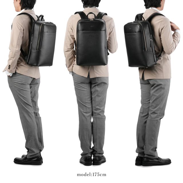 商品レビューで+5%｜ウルティマトーキョー ビジネスリュック メンズ ブランド 50代 40代 レザー 本革 大容量 撥水 黒 通勤 大きめ A4 B4 エース イヴァーノ ace ultima TOKYO Ivano 11962_3