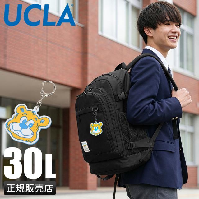 商品レビューで+5%｜UCLA ユーシーエルエー リュック 30L 大容量 軽量 男子 女子 中学生 高校生 黒 通学 部活 合宿 修学旅行 スクールバッグ デイパック バックパック A4 B4 440-101