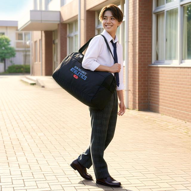 商品レビューで+5%｜ニューバランス ボストンバッグ 55L 修学旅行 林間学校 宿泊学習 女の子 男の子 女子 男子 高校生 中学生 小学生 大容量 軽量 ブランド New Balance BOSTONBAG LAB55688_3