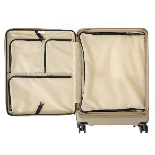 商品レビューで+5%｜エース スーツケース Mサイズ 62L/71L 軽量 中型 フロントオープン 拡張機能 静音キャスター 4輪 双輪 キャリーケース エスカレラ ACE Escalera 05652_5