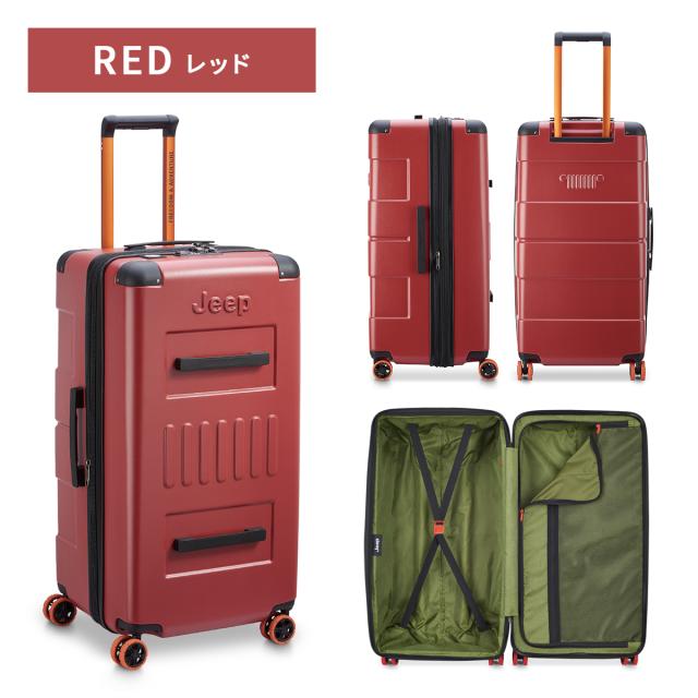 商品レビューで+5%｜ジープ サミット スーツケース Lサイズ LL XL 107L/115L 拡張機能付き 大型 大容量 JEEP SUMMIT J02742828 キャリーケース キャリーバッグ_2