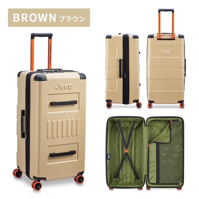 商品レビューで+5%｜ジープ サミット スーツケース Lサイズ LL XL 107L/115L 拡張機能付き 大型 大容量 JEEP SUMMIT J02742828 キャリーケース キャリーバッグ_3