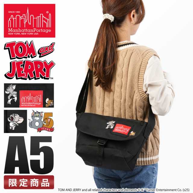 商品レビューで+5%｜数量限定｜マンハッタンポーテージ トム&ジェリー 85周年 メッセンジャーバッグ ショルダーバッグ メンズ レディース ブランド Manhattan Portage NYLON MESSENGER BAG JR FLAP ZIPPER POCKET TOM AND JERRY 85TH mp1605jrfzptj85th