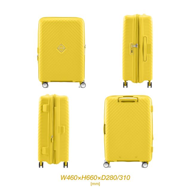 商品レビューで+5%｜アメリカンツーリスター スクアセム スーツケース Mサイズ 69L/78L 拡張機能付き American Tourister SQUASEM QJ2-**002 キャリーケース キャリーバッグ_4