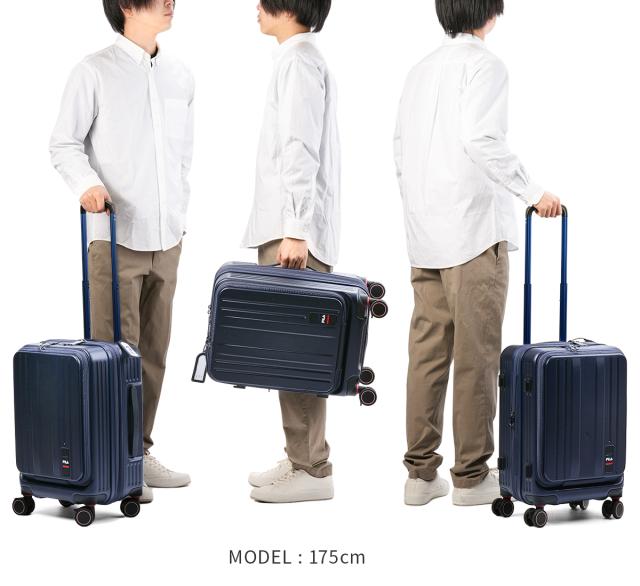 商品レビューで+5%｜フィラ コア スーツケース 機内持ち込み Sサイズ SS 37L 42L 拡張機能 軽量 ストッパー付き フロントオープン FILA CORE 260-1601_4