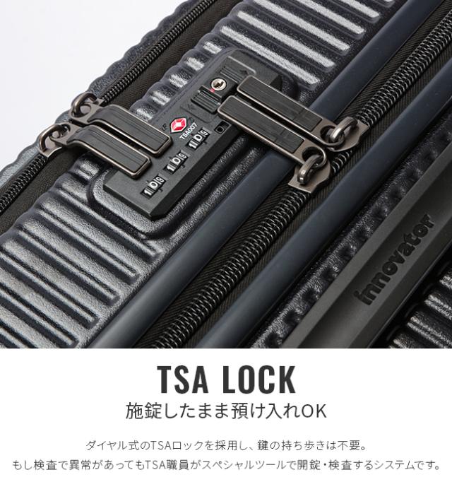 商品レビューで+5%｜2年保証｜イノベーター スーツケース Lサイズ 92L フロントオープン トップオープン 軽量 大型 大容量 innovator INV90 新作_8