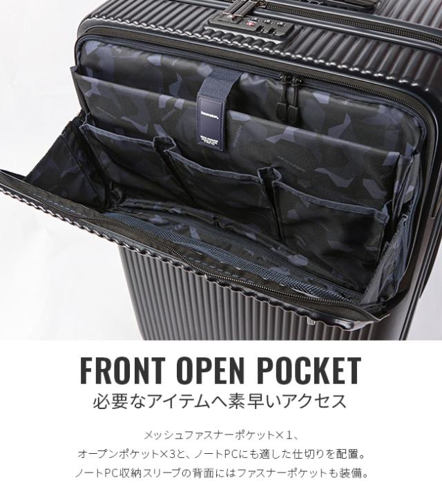 商品レビューで+5%｜2年保証｜イノベーター スーツケース Lサイズ 92L フロントオープン トップオープン 軽量 大型 大容量 innovator INV90 新作_3