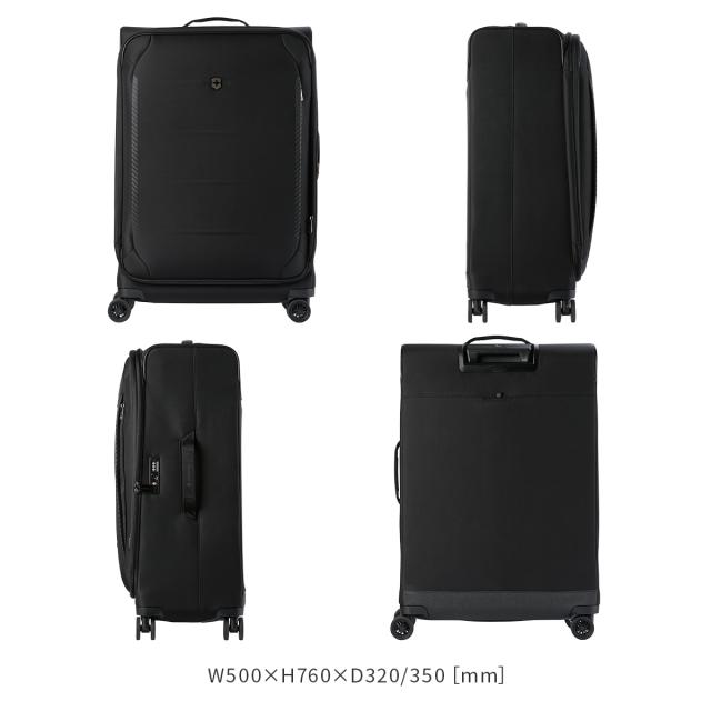 商品レビューで+5%｜ビクトリノックス クロスライト キャリーケース ソフト ビジネスキャリー スーツケース メンズ 106L 110L VICTORINOX Crosslight 612421_2