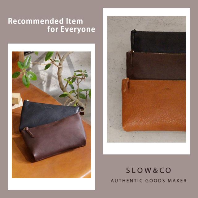 商品レビューで+5%｜スロウ ボーノ ポーチ 本革 日本製 メンズ レディース ブランド シンプル SLOW bono 300S190P 商品レビューで+5%｜スロウ ボーノ ポーチ 本革 日本製 メンズ