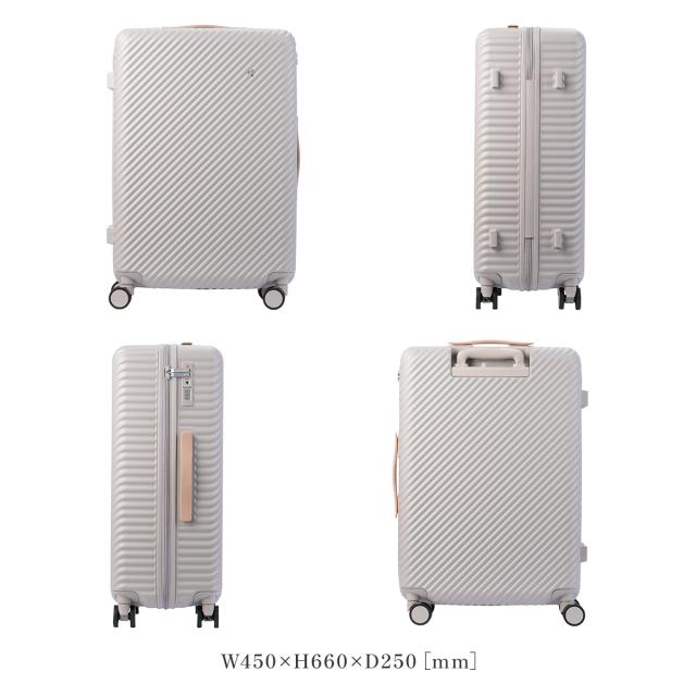 商品レビューで+5%｜エース ハント ココント スーツケース Mサイズ 58L ストッパー付き 女性 軽量 中型 可愛い かわいい HaNT KOKONT 05514 キャリーケース_3