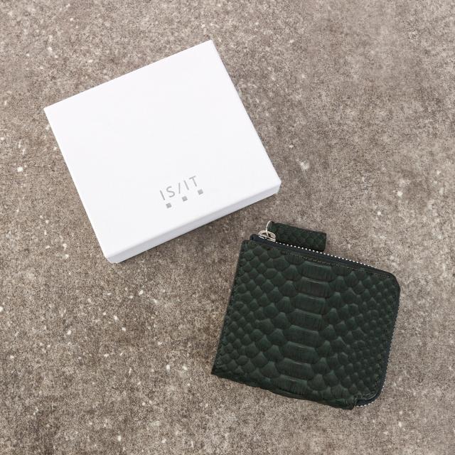 商品レビューで+5%｜イズイット パイソン 二つ折り財布 メンズ レディース ブランド レザー 本革 IS/IT Python 983604_14