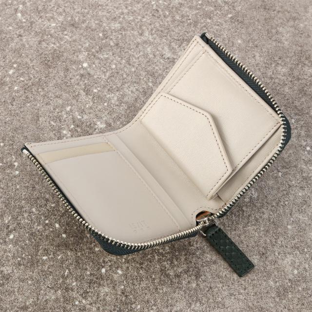 商品レビューで+5%｜イズイット パイソン 二つ折り財布 メンズ
