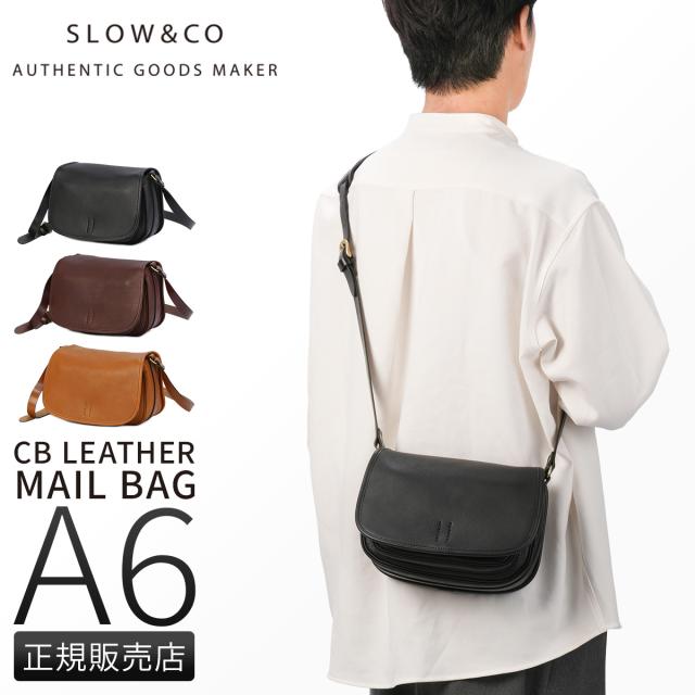 商品レビューで+5%｜SLOW スロウ シービー ショルダーバッグ メンズ レディース 本革 小さめ ミニ A6 CB 858S55R