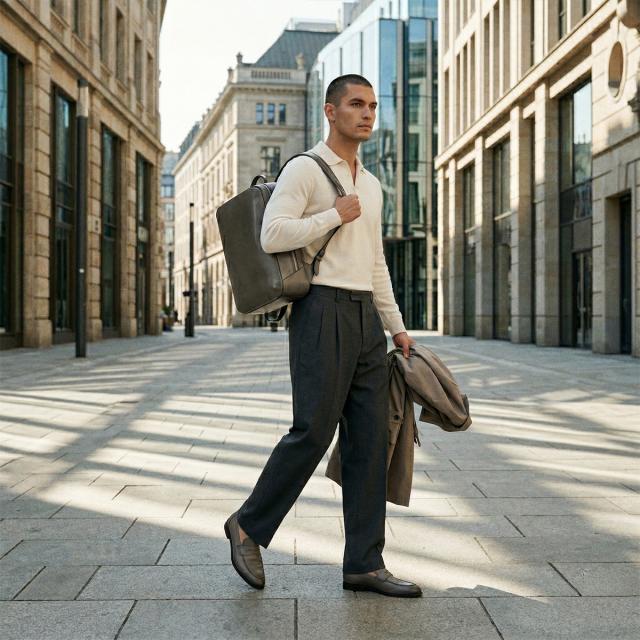 商品レビューで+5%｜エルゴポック ナンバーシックス リュック ビジネスリュック ビジネスバッグ メンズ ブランド レザー 本革 通勤 日本製 A4 B4 PC収納 13インチ HERGOPOCH No.06 06n-bp_4