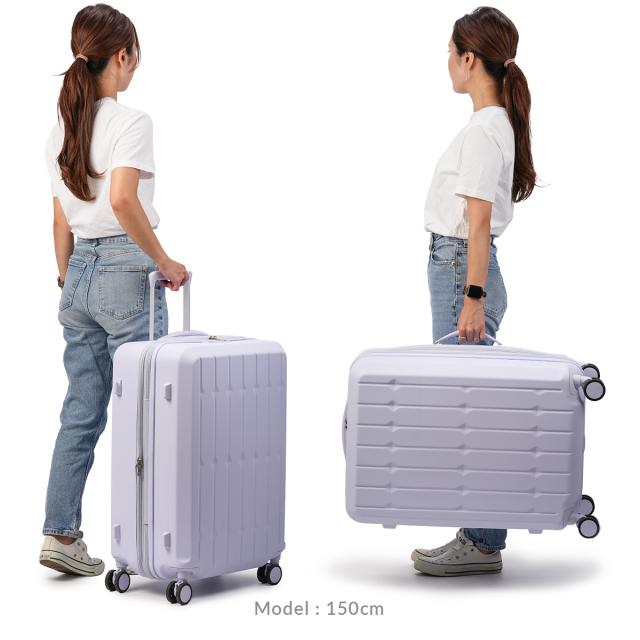 商品レビューで+5%｜アジアラゲージ スーツケース Mサイズ 66L 76L