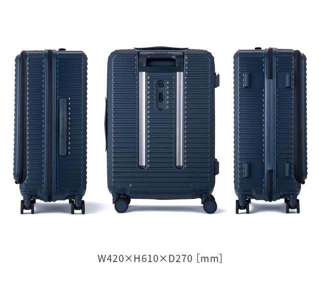 商品レビューで+5%｜エッジリンク スーツケース Mサイズ 52L 軽量 中型