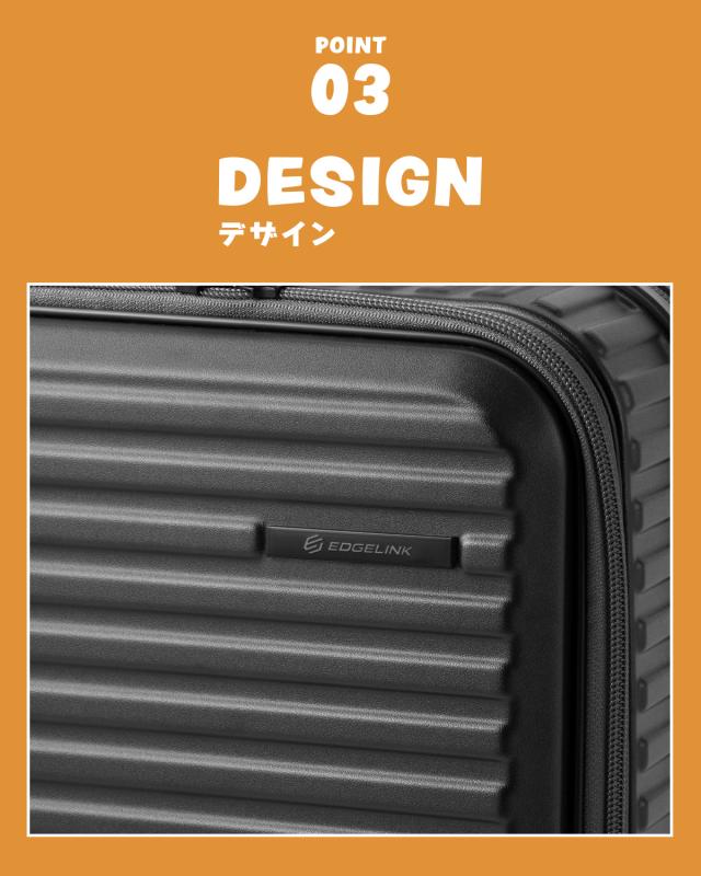 商品レビューで+5%｜エッジリンク スーツケース LLサイズ XLサイズ 101L 大型 大容量 軽量 フロントオープン トップオープン ストッパー 4輪 双輪 キャリーケース クルーズボックス EDGELINK CRUZBOX 05804_10