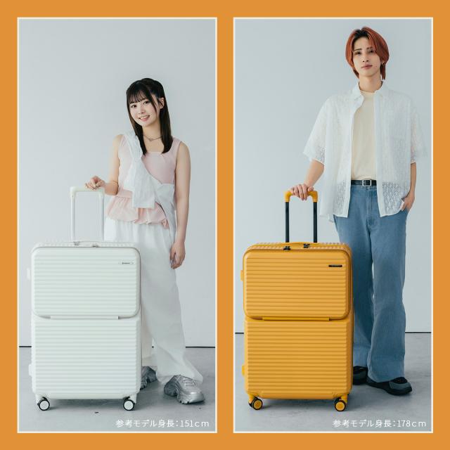 商品レビューで+5%｜エッジリンク スーツケース LLサイズ XLサイズ 101L 大型 大容量 軽量 フロントオープン トップオープン ストッパー 4輪 双輪 キャリーケース クルーズボックス EDGELINK CRUZBOX 05804_5