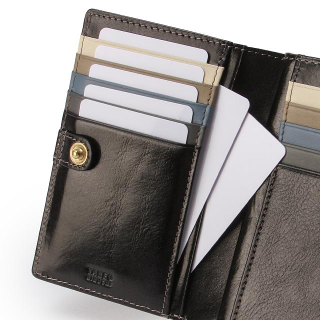 商品レビューで+5%｜タケオキクチ 二つ折り財布 ミドル財布 メンズ ブランド レザー 本革 大容量 大きめ ミドルウォレット イデア TAKEO KIKUCHI 756605_7