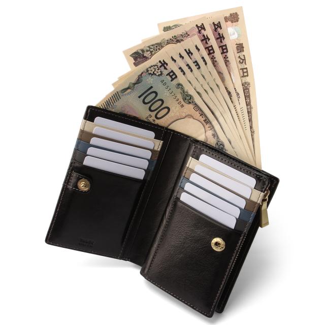 商品レビューで+5%｜タケオキクチ 二つ折り財布 ミドル財布 メンズ ブランド レザー 本革 大容量 大きめ ミドルウォレット イデア TAKEO KIKUCHI 756605_5