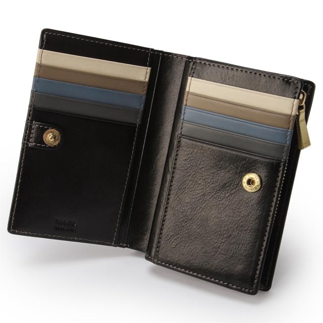 商品レビューで+5%｜タケオキクチ 二つ折り財布 ミドル財布 メンズ ブランド レザー 本革 大容量 大きめ ミドルウォレット イデア TAKEO KIKUCHI 756605_6